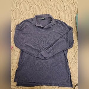 Polo Ralph Lauren Rugby Polo Shirt Long Sleeve Collared Purple  Mens Xl‎